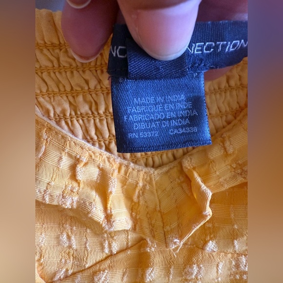 French Connection Adira Birch Tiered Maxi Dress. Size 4. Yellow orange, purple - Picture 13 of 16